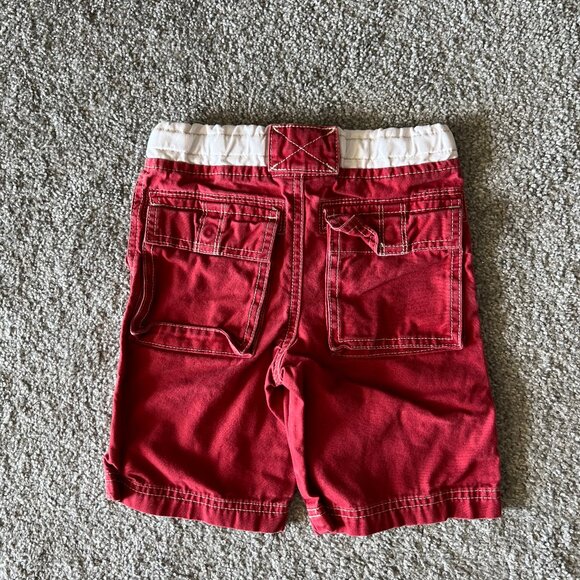 Mini boden shorts boys 4 red cargo casual summer classic preppy vacation school - Picture 3 of 13